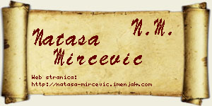 Nataša Mirčević vizit kartica